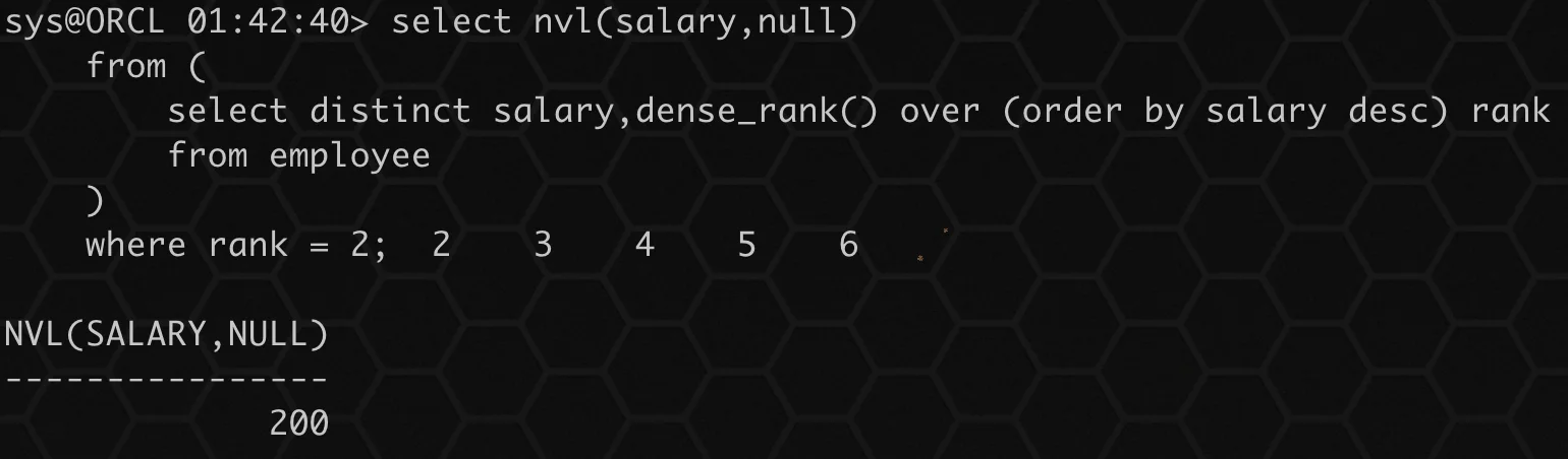  【Oracle技术】从踩坑到精通：dense_rank函数攻克第N高薪水难题 IT技术