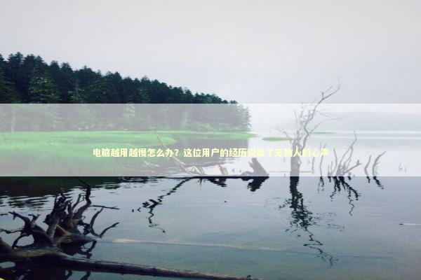 电脑越用越慢怎么办？这位用户的经历说出了无数人的心声